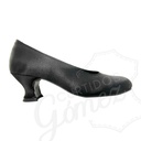 Zapato de Raso Fallera Mod. 20 Sin Correa y Tacón Alto Negro