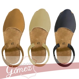 [IBI400] Ibicenca de Cuero con Suela de Goma Mod. 400